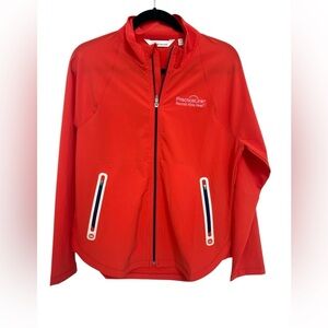 Peter Millar Vibrant Orange Golf Jacket Size Large